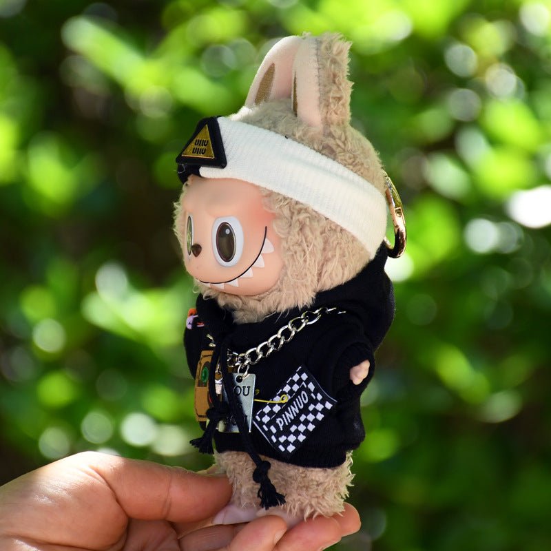 Labubu 17cm Black Sweatshirt Outfit for Vinyl Pendant & Blind Box Dolls【Apparel Only】 - GetBubuWear